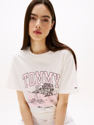 multi tropical graphic relaxed fit t-shirt for women tommy jeans