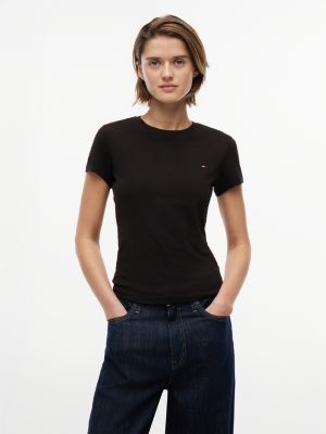 multi 2-pack slim crew neck t-shirts for women tommy jeans