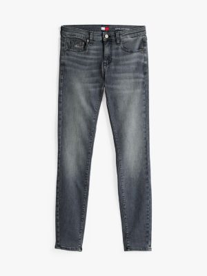 grey sophie low rise skinny jeans for women tommy jeans