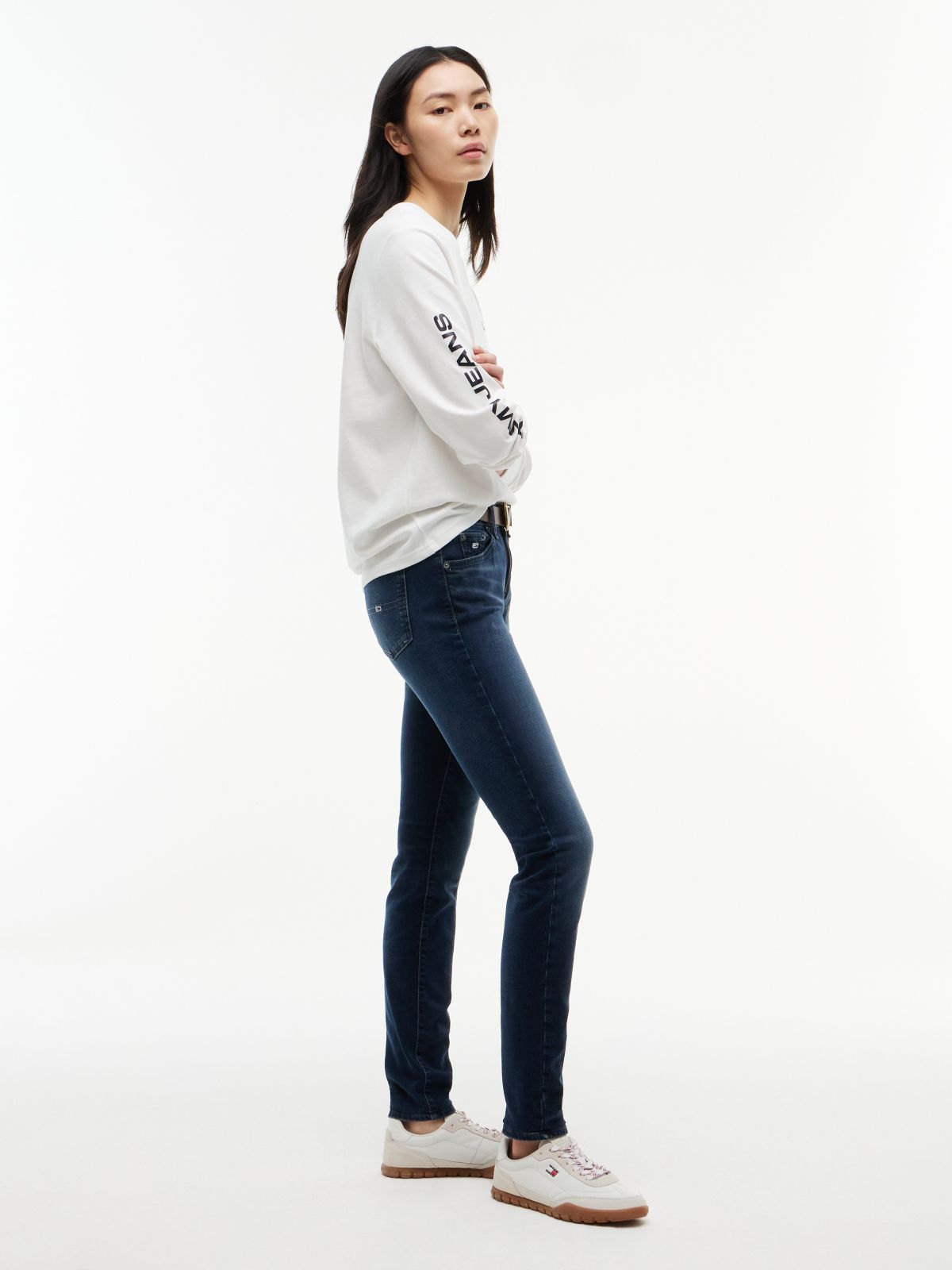 Sophie Low Rise Skinny Jeans — Blue