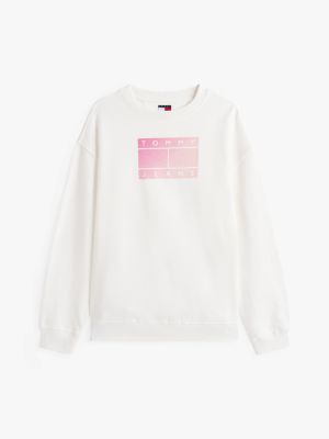 pink gradient logo relaxed sweatshirt for women tommy jeans