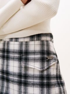 High Rise A-Line Flannel Mini Skirt — Multi 3