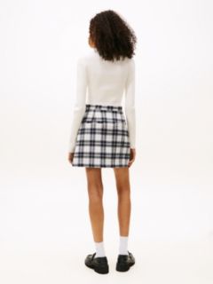 High Rise A-Line Flannel Mini Skirt — Multi 4