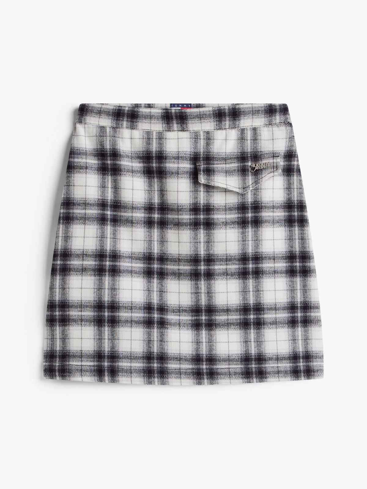 High Rise A-Line Flannel Mini Skirt — Multi