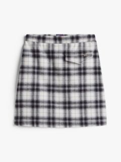 High Rise A-Line Flannel Mini Skirt — Multi 5