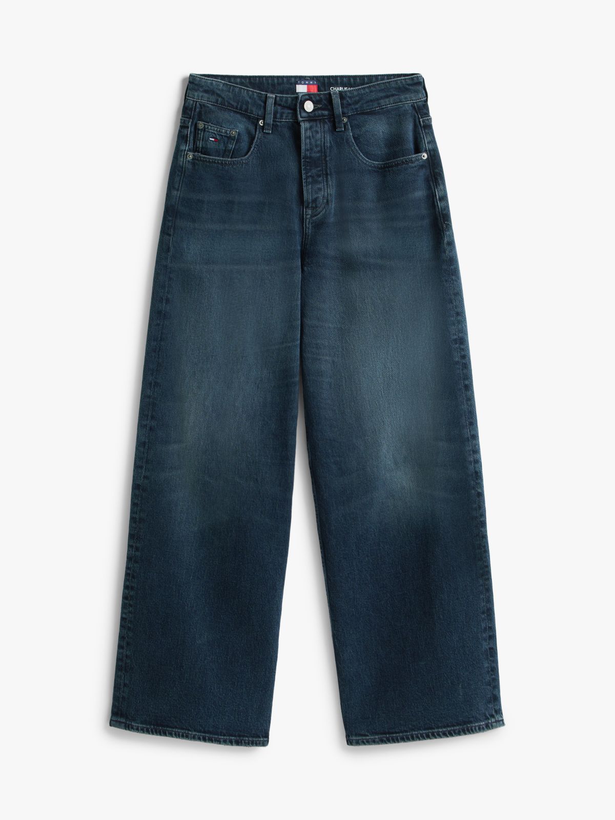 Mid Rise Loose Wide Leg Jeans — Blue