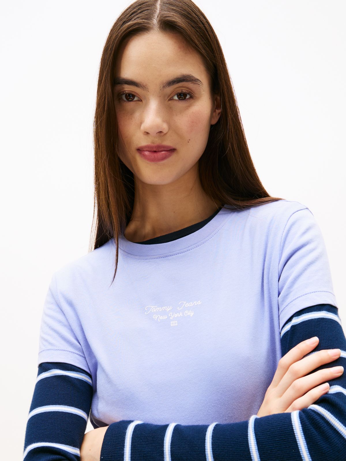 Logo Jersey Slim T-Shirt — Purple