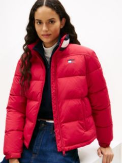 Logo Relaxed Puffer Jacket — Red 4