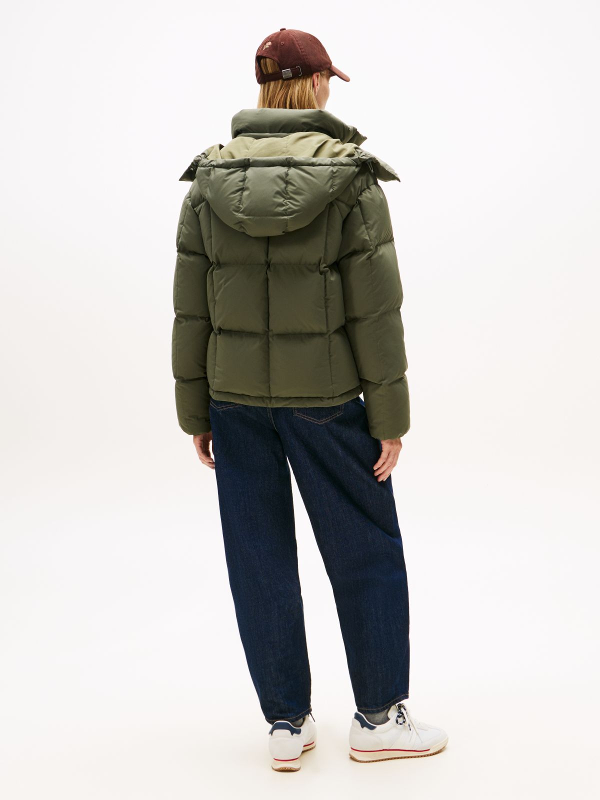 Down Hooded Alaska Puffer Jacket — Green