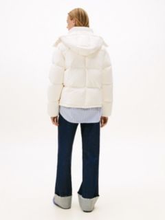 Down Hooded Alaska Puffer Jacket — White 4