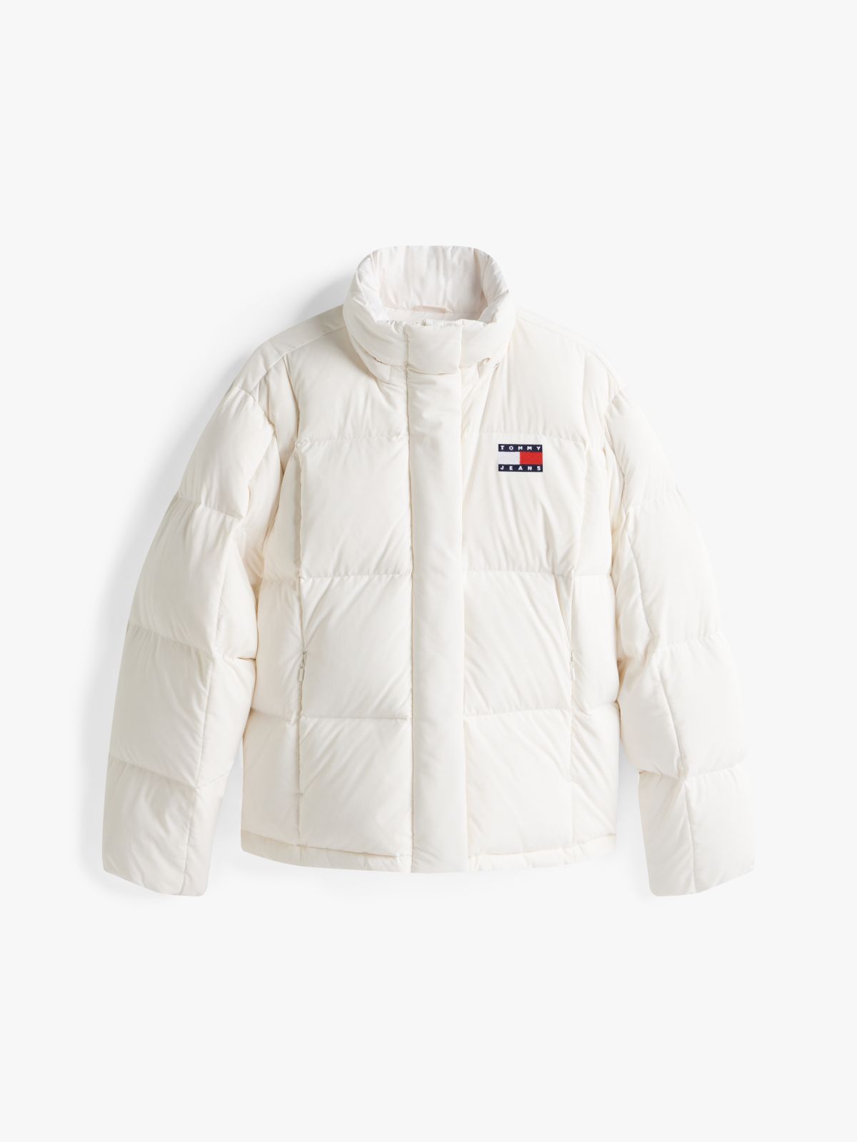 Down Hooded Alaska Puffer Jacket — White