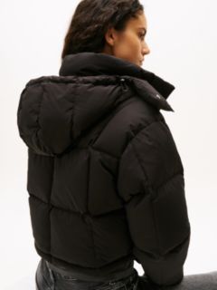 Down Cropped Alaska Puffer Jacket — Black 2