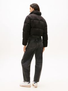 Down Cropped Alaska Puffer Jacket — Black 4