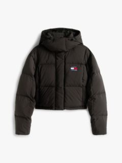 Down Cropped Alaska Puffer Jacket — Black 5