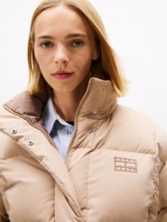 Down Cropped Alaska Puffer Jacket — Beige 2