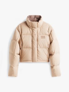 Down Cropped Alaska Puffer Jacket — Beige 6
