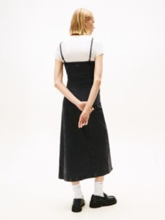 Studded Maxi Denim Slip Dress — Grey 4