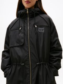 Tommy Badge Relaxed Hooded Parka — Black 2