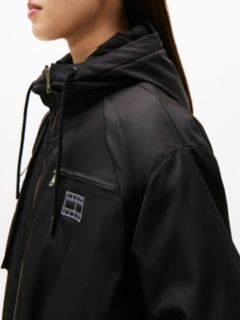 Tommy Badge Relaxed Hooded Parka — Black 3