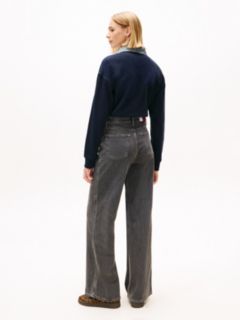 Claire High Rise Wide Leg Jeans — Grey 4
