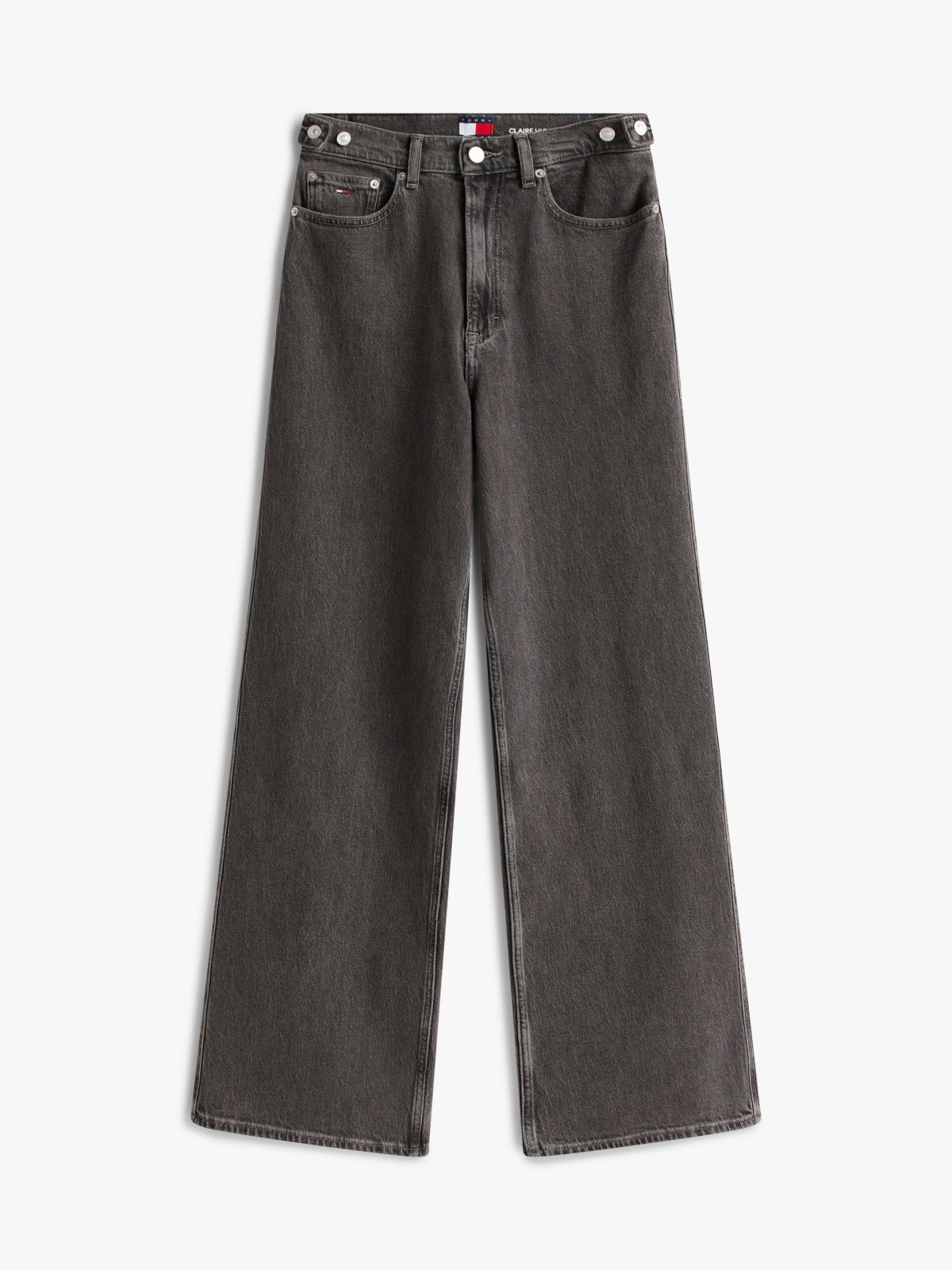 Claire High Rise Wide Leg Jeans — Grey