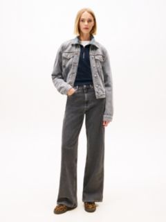 Claire High Rise Wide Leg Jeans — Grey 1