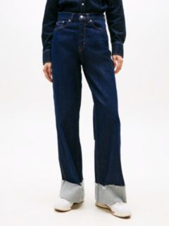 Claire High Rise Wide Leg Turn-Up Jeans — Blue 2