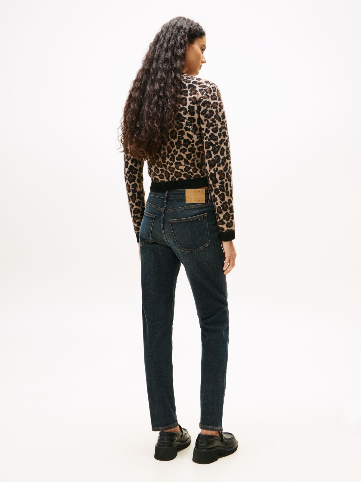 Mid Rise Slim Faded Jeans — Blue