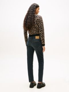 Mid Rise Slim Faded Jeans — Blue 4