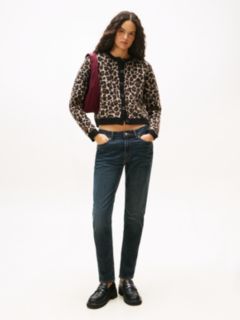 Mid Rise Slim Faded Jeans — Blue 1