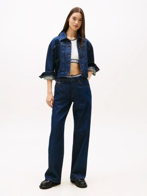 Mia Mid Rise Relaxed Straight Selvedge Jeans