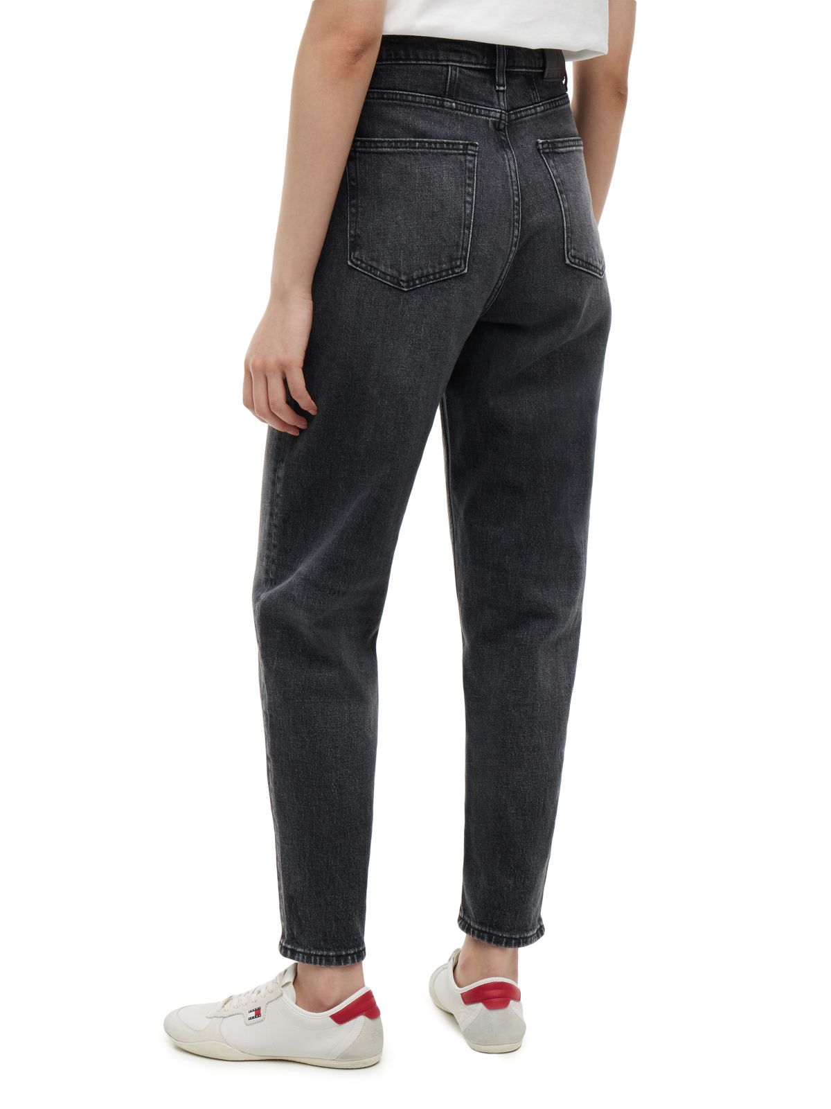 Ultra High Rise Tapered Mom Jeans — Black