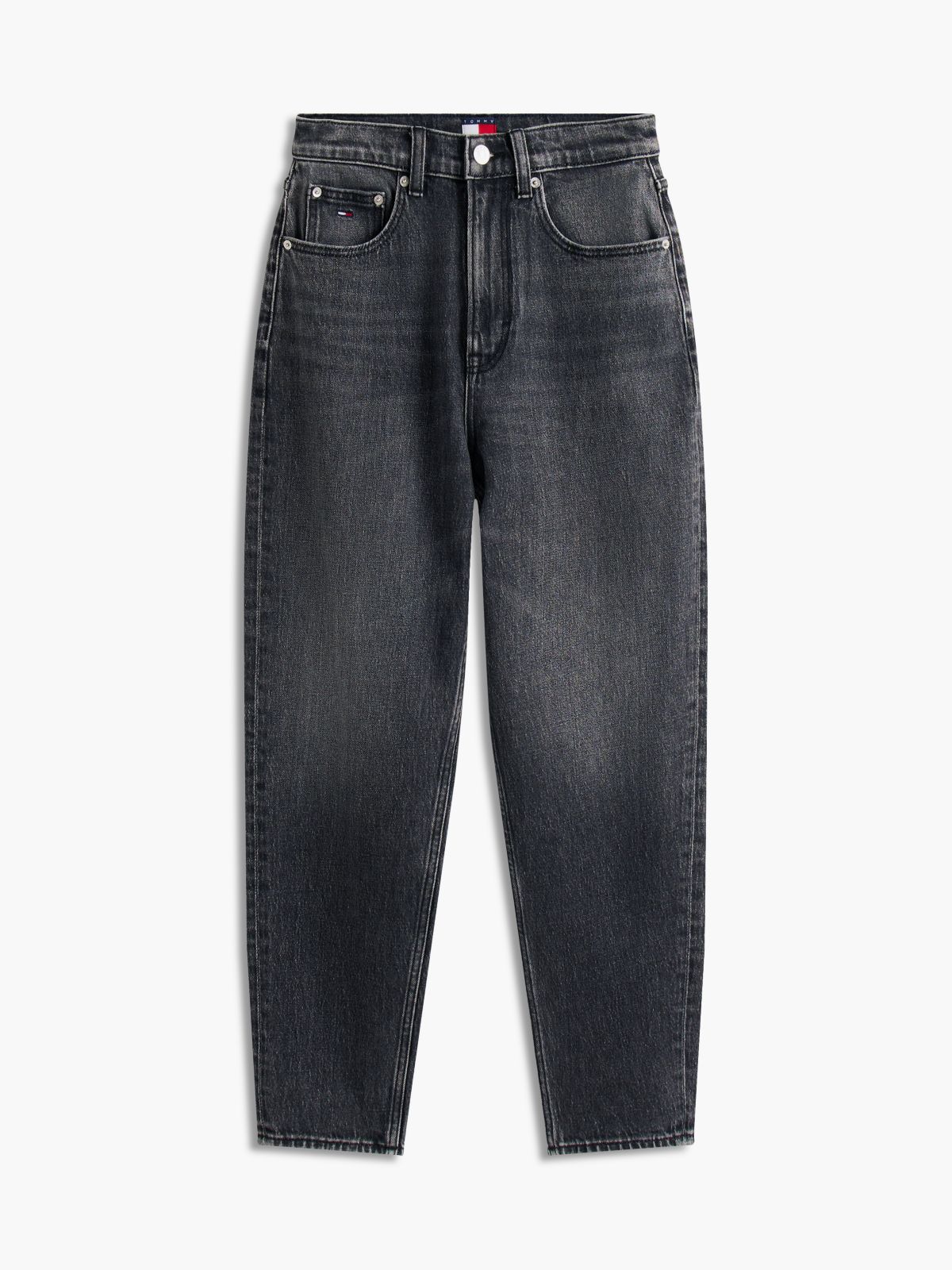 Ultra High Rise Tapered Mom Jeans — Black