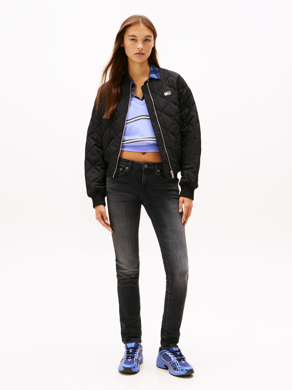 Low Rise Skinny Jeans — Black