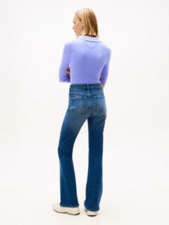 Sylvia High Rise Skinny Flared Jeans — Blue 4