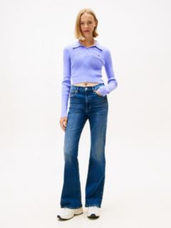 Sylvia High Rise Skinny Flared Jeans — Blue 1