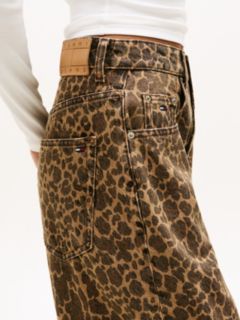 Leopard Print Loose Wide Leg Jeans — Multi 3