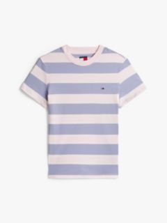 Flag Embroidery Jersey Crew Neck T-Shirt — Purple 5