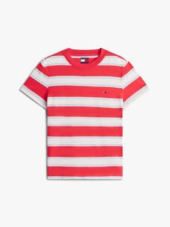 Flag Embroidery Jersey Crew Neck T-Shirt — Red 5