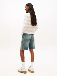 Flag Embroidery Jersey Long Sleeve T-Shirt — Beige 4