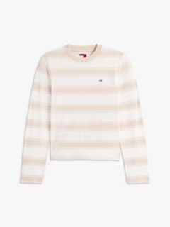 Flag Embroidery Jersey Long Sleeve T-Shirt — Beige 5