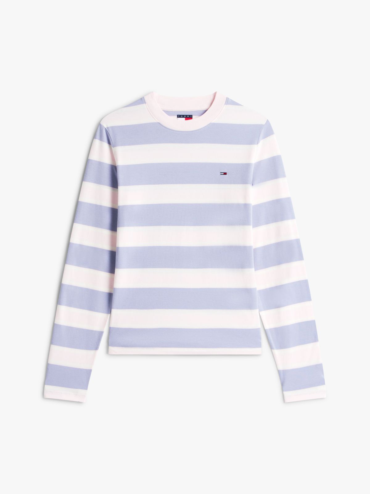 Flag Embroidery Jersey Long Sleeve T-Shirt — Purple