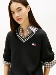 Tommy Badge Relaxed Mini Jumper Dress — Black 3