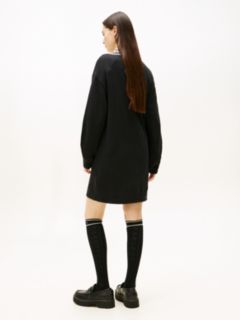 Tommy Badge Relaxed Mini Jumper Dress — Black 4