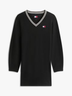 Tommy Badge Relaxed Mini Jumper Dress — Black 5