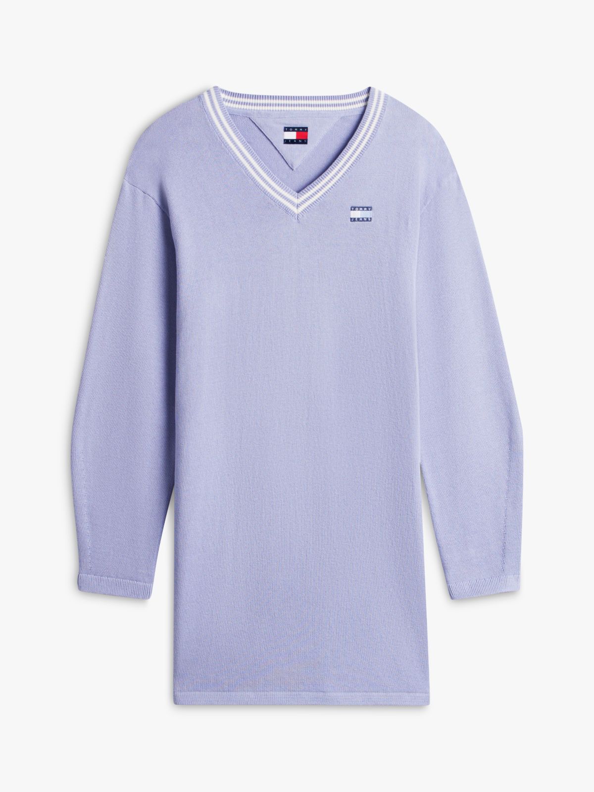 Tommy Badge Relaxed Mini Jumper Dress — Blue