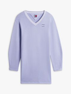 Tommy Badge Relaxed Mini Jumper Dress — Blue 5