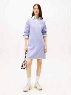 Tommy Badge Relaxed Mini Jumper Dress — Blue 1