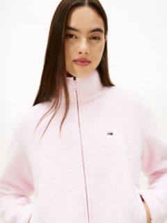 Teddy Fleece Zip-Thru Jacket — Pink 2