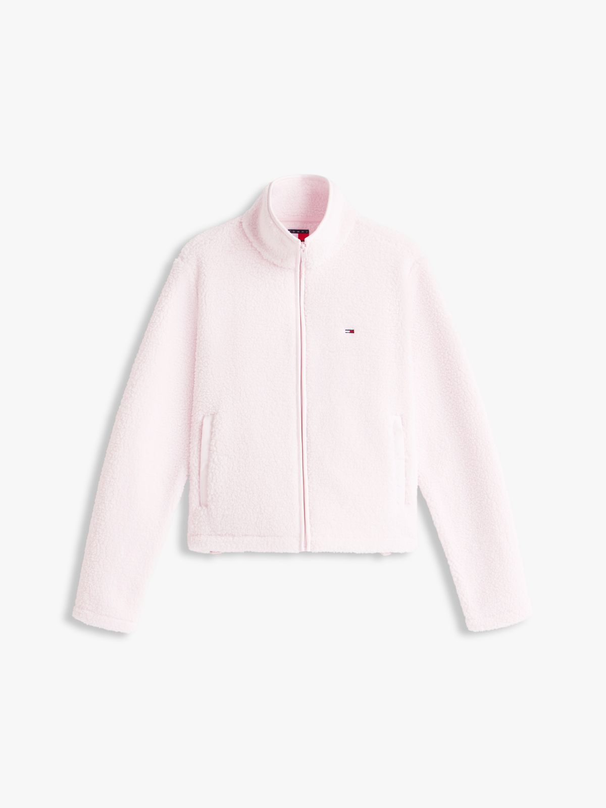 Teddy Fleece Zip-Thru Jacket — Pink